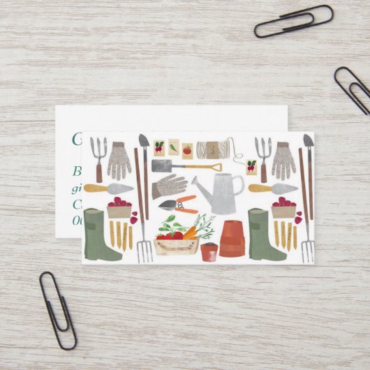 Visitekaartjes - Ontwerp van tuinbouwwerktuigen (Voorkant / Achterkant in situ)