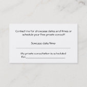 Visitekaartjes opnieuw raadplegen (Achterkant)