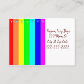 Visitekaartjes, Penguin Lazy Days Visitekaartjes (Achterkant)