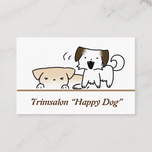 Visitekaartjes puppy, dog (Voorkant)