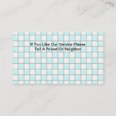 Visitekaartjes reinigen (Achterkant)