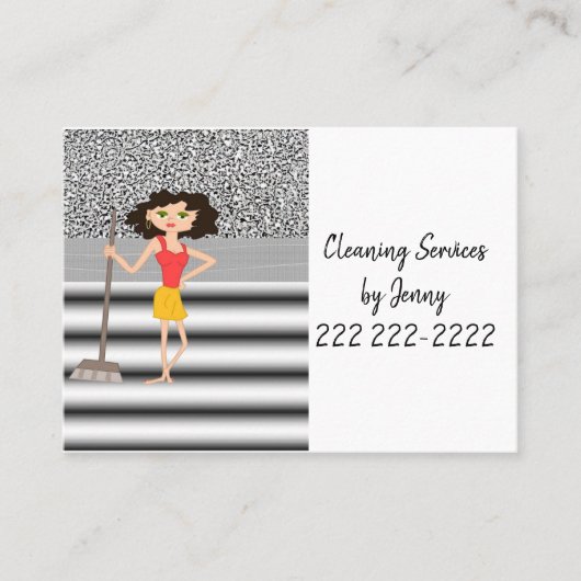 Visitekaartjes, reinigingsdiensten visitekaartje (Voorkant)