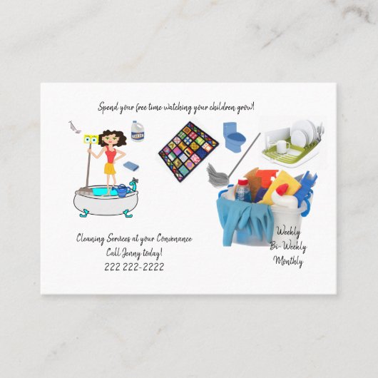 Visitekaartjes, reinigingsdochters visitekaartje (Voorkant)