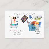 Visitekaartjes, reinigingsdochters visitekaartje (Achterkant)