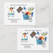 Visitekaartjes, reinigingsdochters visitekaartje (Voorkant / Achterkant)