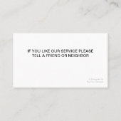 Visitekaartjes schilderen (Achterkant)