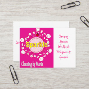 Visitekaartjes, schoonmaakster visitekaartje