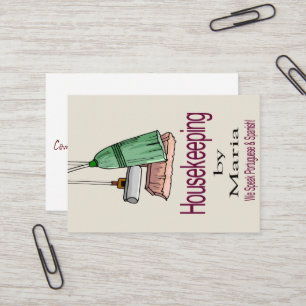Visitekaartjes, schoonmaakster visitekaartje