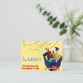 Visitekaartjes, schoonmaakster visitekaartje (Staand voorkant)