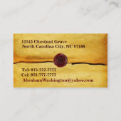 Visitekaartjes schrijver (Achterkant)