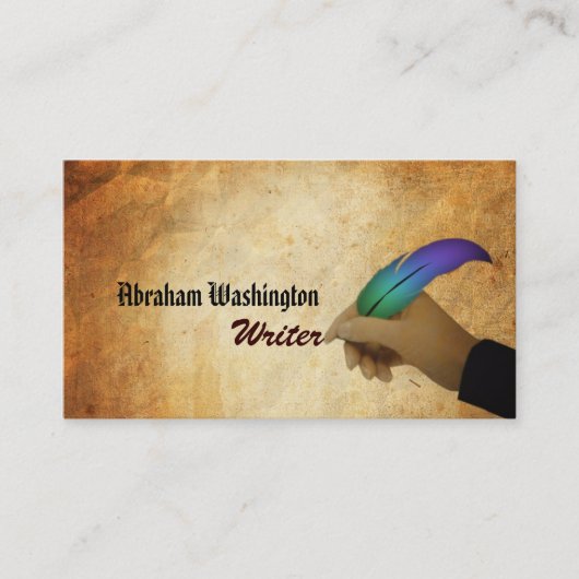 Visitekaartjes schrijver (Voorkant)