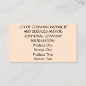 Visitekaartjes - Sherbet Zinnia (Achterkant)