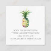 Visitekaartjes Sjabloon Waterverf Ananas (Voorkant)