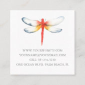 Visitekaartjes Sjabloon Waterverf Rode libel (Voorkant)