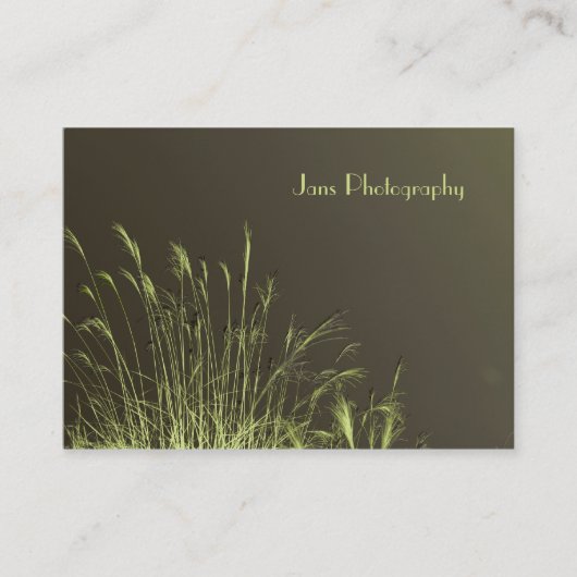 Visitekaartjes sjabloon, wietgras (Voorkant)
