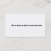 Visitekaartjes sneeuwruimen (Achterkant)