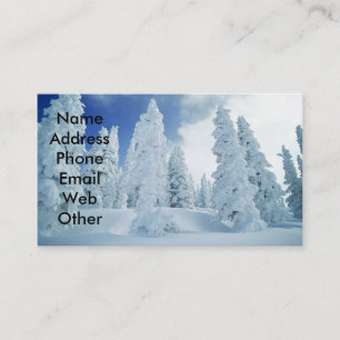 Visitekaartjes sneeuwscène