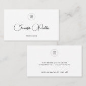 Visitekaartjes Typografie Modern minimalist (Voorkant / Achterkant)