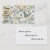 Visitekaartjes van audubon Bluebird Flowers (Voorkant / Achterkant)