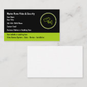 Visitekaartjes van beveiligingsservices voor video (Voorkant / Achterkant)