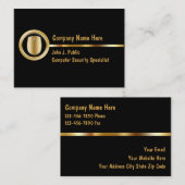 Visitekaartjes van beveiligingsspecialisten (Voorkant / Achterkant)