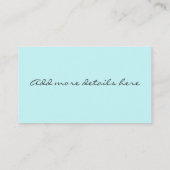 Visitekaartjes van Blue Zee Shell (Achterkant)