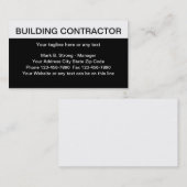 Visitekaartjes van bouwcontractanten (Voorkant / Achterkant)