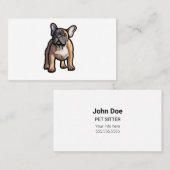 Visitekaartjes van Bulldog Pet Sitter (Voorkant / Achterkant)