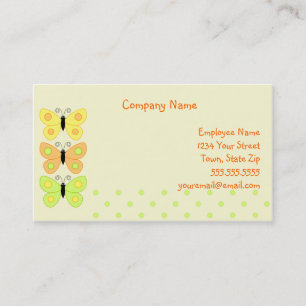 Visitekaartjes van Butterfly Polka Dots
