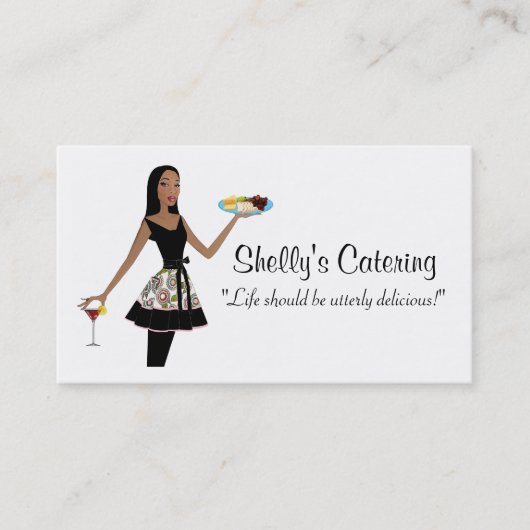 Visitekaartjes van catering Diva (Voorkant)