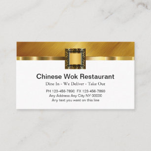Visitekaartjes van Chinese restaurants