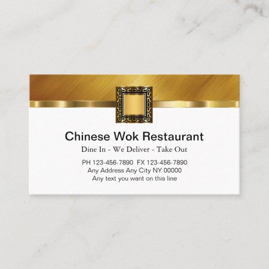 Visitekaartjes van Chinese restaurants (Voorkant)