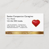 Visitekaartjes van Classy Caregiver (Voorkant)