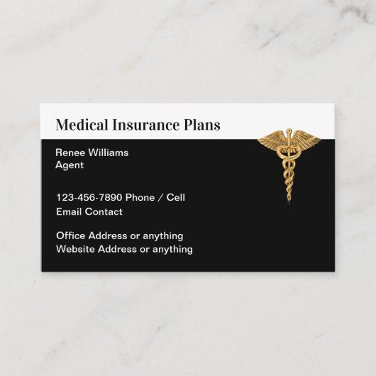 Visitekaartjes van Classy Medical Insurance Agent (Voorkant)
