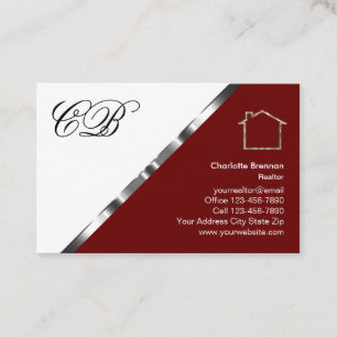 Visitekaartjes van Classy Monogram Real Estate Age