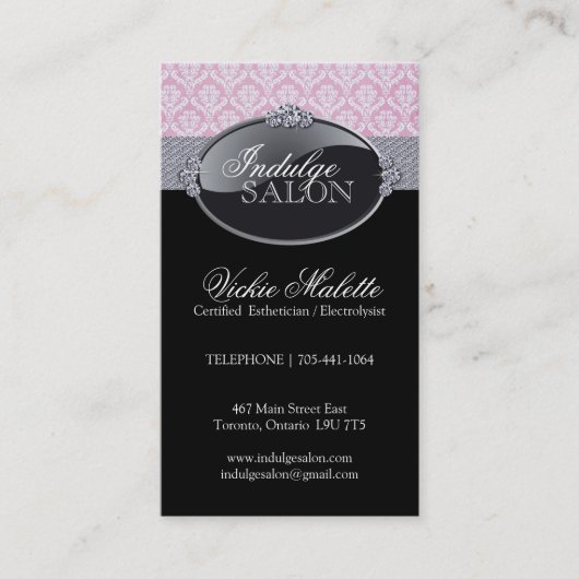 Visitekaartjes van Classy Salon en Spa Afsprakenkaartje (Voorkant)