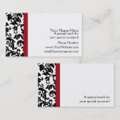 Visitekaartjes van Damask Wedding Planner (Voorkant / Achterkant)