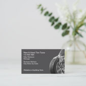 Visitekaartjes van de automobielbandenwinkel (Staand voorkant)