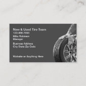 Visitekaartjes van de automobielbandenwinkel (Voorkant)