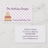 Visitekaartjes van de Birthday Cake (Voorkant / Achterkant)