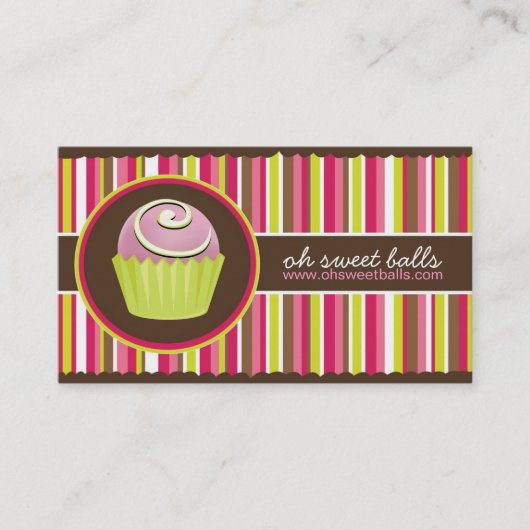 Visitekaartjes van de Cake Balls (Voorkant)