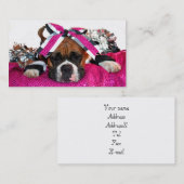 Visitekaartjes van de Cheerleader boxer (Voorkant / Achterkant)