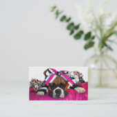 Visitekaartjes van de Cheerleader boxer (Staand voorkant)