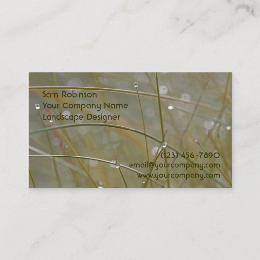 Visitekaartjes van de Dewy Grass Landscape of Gard (Voorkant)