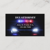VISITEKAARTJES van de DUI Attorney (Voorkant)