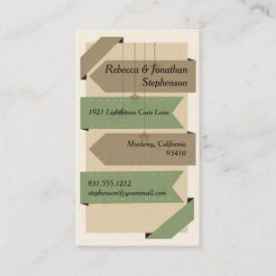 Visitekaartjes van de Earth Tone Ribbon