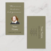 Visitekaartjes van de Engelse Tutor Shakespeare (Voorkant / Achterkant)