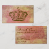 Visitekaartjes van de Franse Kroonstijl  (Voorkant / Achterkant)