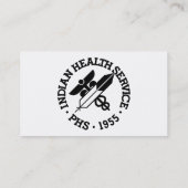 Visitekaartjes van de Indiase gezondheidsdienst (Achterkant)