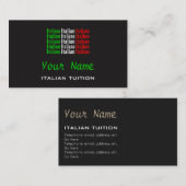 Visitekaartjes van de Italiaanse testamentant (Voorkant / Achterkant)